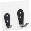 Cabilock 10-Pack Retro Black Stainless Steel Wall Hooks for Coats view 2