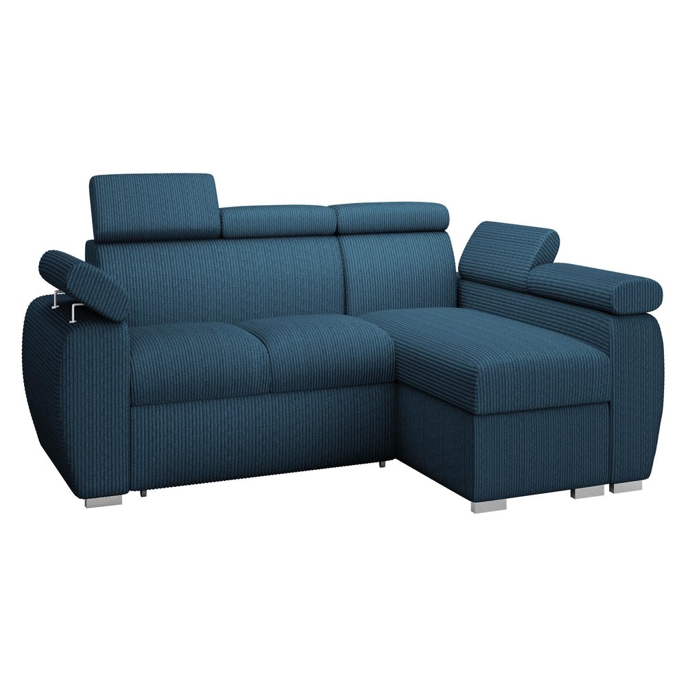 Mirjan24 Boston Mini Premium Corner Sofa Bed, Corduroy, Right Side