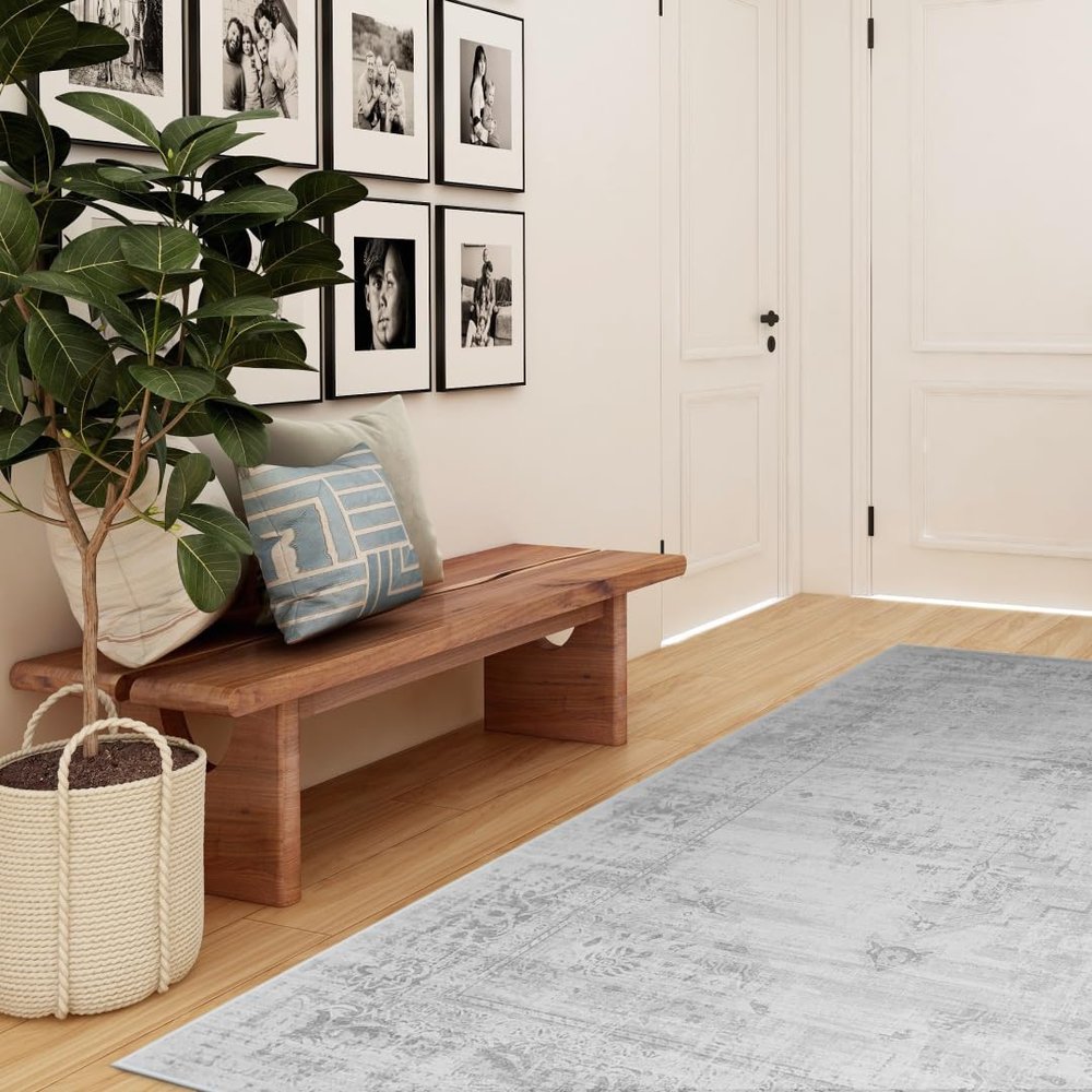 Teppana Washable Modern Rug - Paloma - Stone Gray - Stain-Resistant - Family- and Pet-Friendly - Machine-Washable - Non-Slip - 200 x 300 cm