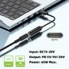 cablecc 2.5 x 0.7 mm DC Jack to USB-C Charging Cable, PD 9V/15V/20V, 65W view 4