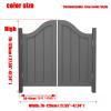 Heavy-Duty Wooden Saloon Swing Door, Double-Action Self-Closing Hinges, W85 x H80 cm (33.46 x 31.49 in) view 2