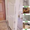Heavy-Duty Wooden Saloon Swing Door, Double-Action Self-Closing Hinges, W85 x H80 cm (33.46 x 31.49 in) view 4