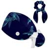 Turtle Pattern Adjustable Bouffant Cap with Hair Tie, One Size, Women's Work Head Cover, Multicolor 01, M/L view 1