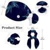 Turtle Pattern Adjustable Bouffant Cap with Hair Tie, One Size, Women's Work Head Cover, Multicolor 01, M/L view 2
