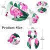 HOHODIY Adjustable Work Cap with Buttons and Bow, Flamingo and Palm Leaf Pattern, Washable, Women's, Multicolor 05, M/L view 2
