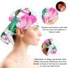 HOHODIY Adjustable Work Cap with Buttons and Bow, Flamingo and Palm Leaf Pattern, Washable, Women's, Multicolor 05, M/L view 3