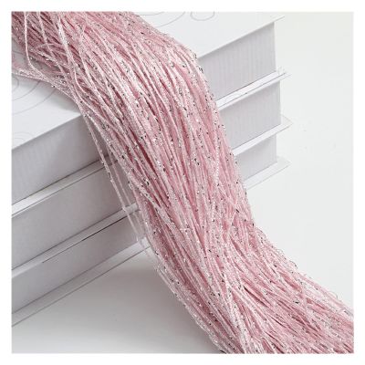 Luxury Beaded Curtain with Glitter, Pink, 100 x 200 cm