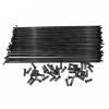 Black Bicycle Spokes, 2.0 mm Diameter, J-Bend, 45# Steel, 251 mm view 1