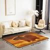Capybara Area Rug for Capybara Lovers, 3D Sunset Design, 5 x 6.6 ft view 2