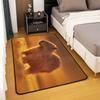 Capybara Area Rug for Capybara Lovers, 3D Sunset Design, 5 x 6.6 ft view 3