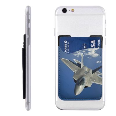 Qqlady Flying Airplane Stick-On Phone Wallet and Card Holder, White