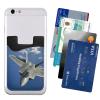 Qqlady Flying Airplane Stick-On Phone Wallet and Card Holder, White view 2