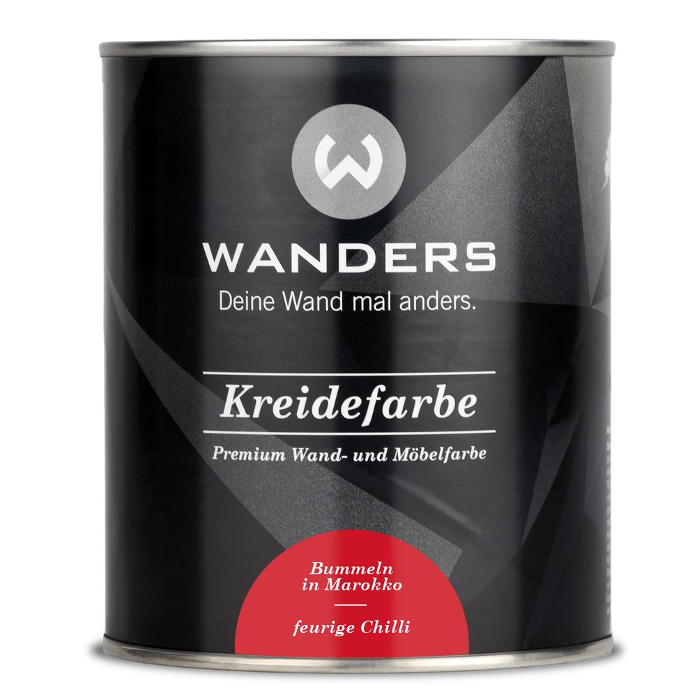 Wanders Shabby Chic Chalk Paint 750 ml – Fiery Chili/Rich Red – Kitchen Cabinet and Furniture Paint Without Sanding