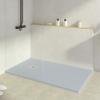 KOES INDO Resin Shower Tray, 80 x 140 cm, Misty Blue RAL 7040 view 1