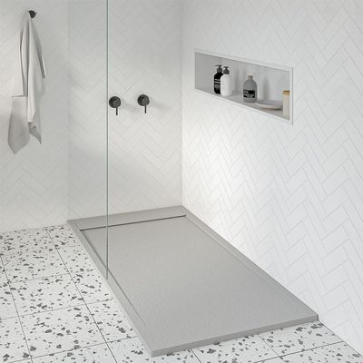 KOES AMUR Resin Shower Tray 90 x 190 cm, Misty Blue RAL 7035