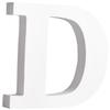 Rayher MDF Letter D, White, 10 x 11 cm, 2 cm Thick, 3D Wooden Letter, FSC Certified, 64543102 view 1
