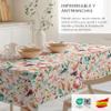 Martina Home Aquarell Resin-Coated Tablecloth, 250 x 140 cm, Red view 4