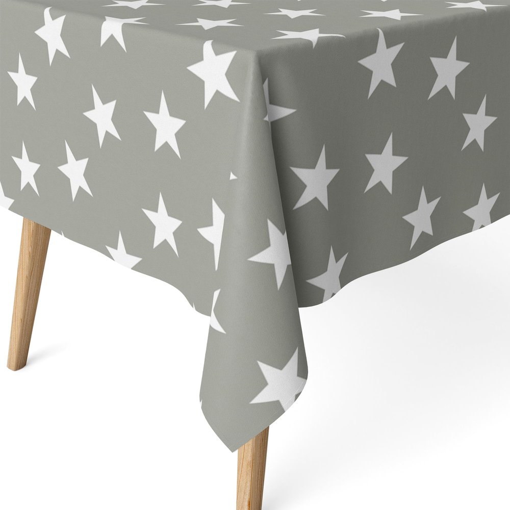 Martina Home Polar Resin-Coated Tablecloth, 240 x 140 cm, Gray