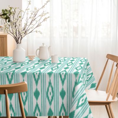 Martina Home Islands Resin-Coated Tablecloth, Round, 140 cm, Turquoise