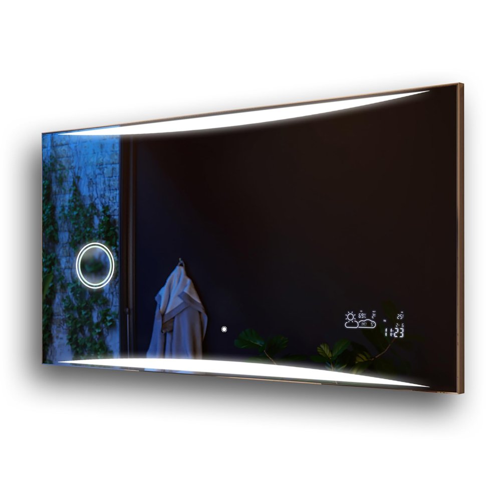 FORAM Bathroom Mirror with LED Lighting, 110 x 80 cm, Made to Order, Frameless