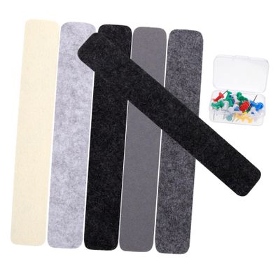NUOBESTY Cork Strips for Walls, Small Felt and EVA Bulletin Board, Hanging Memo Board Strips for Office