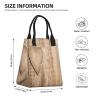 ASEELO Reusable Paper Lunch Tote with Wooden Heart, Insulated Cooler Bag for Men and Girls view 3