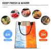 ASEELO Reusable Paper Lunch Tote with Wooden Heart, Insulated Cooler Bag for Men and Girls view 4