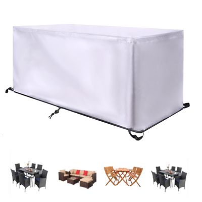 Leju Art Waterproof Garden Furniture Cover, 390 x 220 x 100 cm, Rectangular, 420D Oxford Fabric, Silver Gray