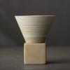 MAIYO Ceramic Coffee Cup with Stand, Retro Latte/Espresso Cup, 142 ml view 1