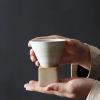 MAIYO Ceramic Coffee Cup with Stand, Retro Latte/Espresso Cup, 142 ml view 2