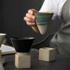 MAIYO Ceramic Coffee Cup with Stand, Retro Latte/Espresso Cup, 142 ml view 3