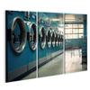 islandburner Canvas Wall Art, AI Washing Machine Laundromat Series, 3-Piece Panorama Set, JBCF-3P view 1