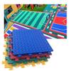 Modular Interlocking Sports Floor Tiles, Green-1, 10 Pieces view 1