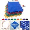 Modular Interlocking Sports Floor Tiles, Green-1, 10 Pieces view 2