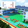 Modular Interlocking Sports Floor Tiles, Green-1, 10 Pieces view 4