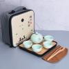 UANGLI Portable Chinese Kung Fu Ceramic Tea Set with Gaiwan, Teapot, Cups and Travel Bag view 3
