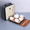 UANGLI Portable Chinese Kung Fu Ceramic Tea Set with Gaiwan, Teapot, Cups and Travel Bag view 4