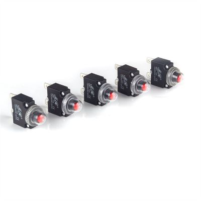 FIDEMM 5-Piece Circuit Breaker, 2A–20A, with Waterproof Cover (4A, Brown)