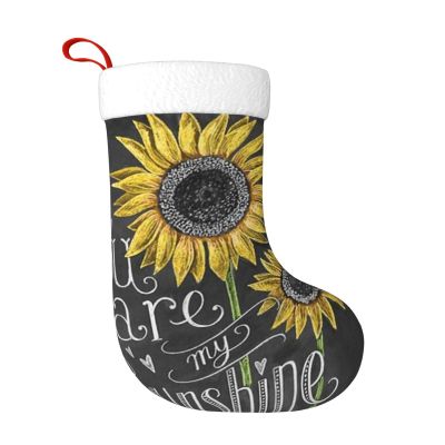 FRESQA Christmas Stocking with "You Are My Sunflower" Text