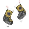 FRESQA Christmas Stocking with "You Are My Sunflower" Text view 3