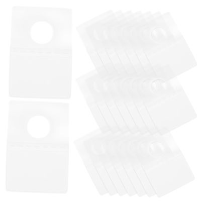 Ciieeo 400-Piece PVC Label Holders with Round Hole, Self-Adhesive