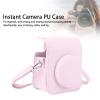 12 Case for 12 Instant Camera, PU Leather Protective Camera Bag with Adjustable Shoulder Strap, Light Cherry Pink view 3
