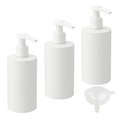 BPZXL 3-Pack 200 mL White Refillable Lotion Pump Bottles