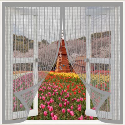 Fly Screen for Windows 50 x 170 cm, Pollen Protection Screen, Gray