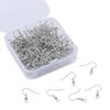 HXSCOO DIY Earring-Making Accessories, White K-Color Ear Hooks, 200 Pieces/Box view 1