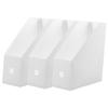 Ciieeo 3-Piece Desktop File Organizer, Thickened Plastic, White Brushed, 9 x 24 x 27 cm view 1