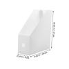 Ciieeo 3-Piece Desktop File Organizer, Thickened Plastic, White Brushed, 9 x 24 x 27 cm view 2