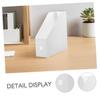 Ciieeo 3-Piece Desktop File Organizer, Thickened Plastic, White Brushed, 9 x 24 x 27 cm view 3