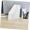 Ciieeo 3-Piece Desktop File Organizer, Thickened Plastic, White Brushed, 9 x 24 x 27 cm view 4