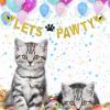 ORFOFE Lets Pawty Banner for Pet Birthday Parties view 4